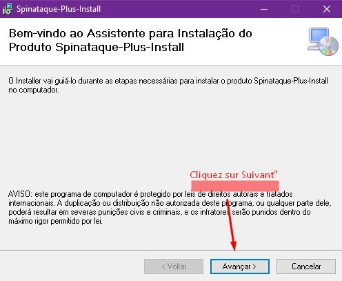 Como instalar o Spin Ataque - PASSO 4 - Aviso de direitos autorais.