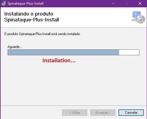 Como instalar o Spin Ataque - PASSO 8 - Aguardar instalação.